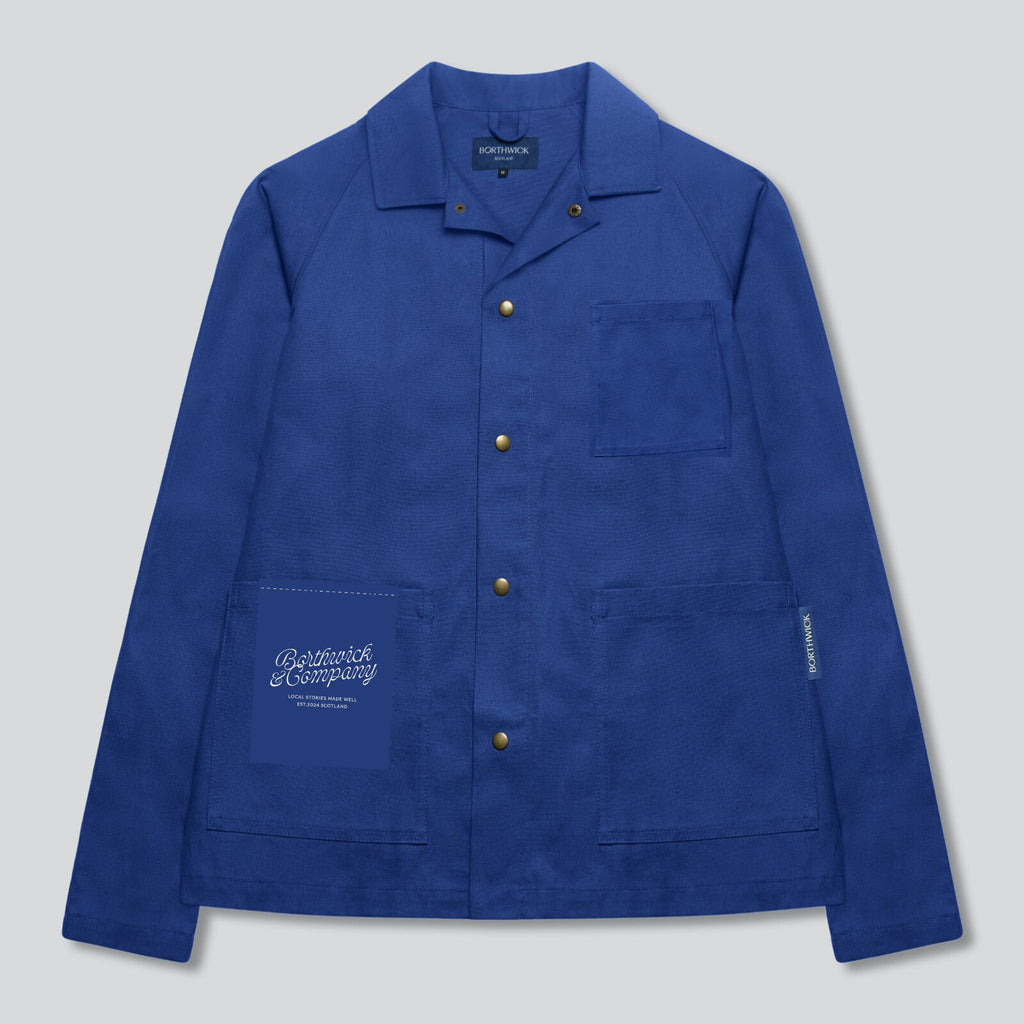 Worker blue chore coat