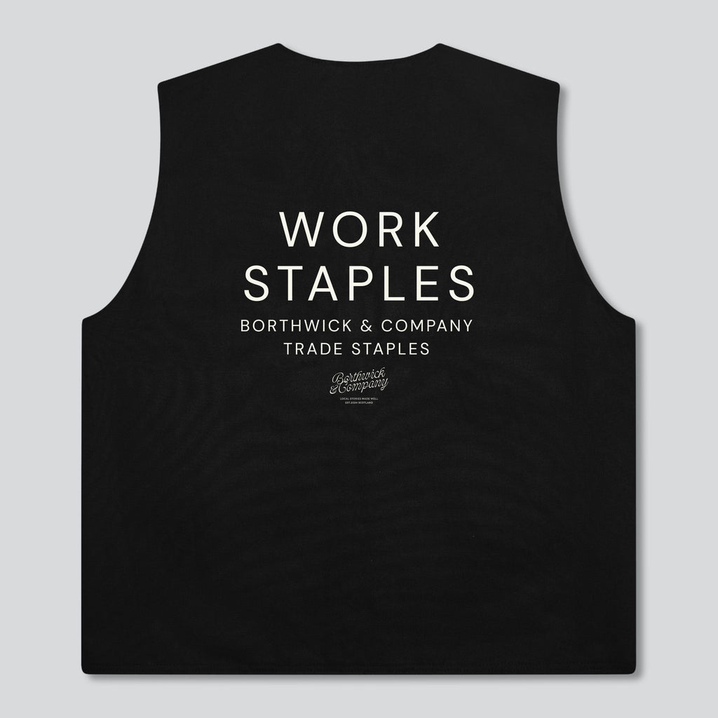 Black liner vest by Borthwick & Company