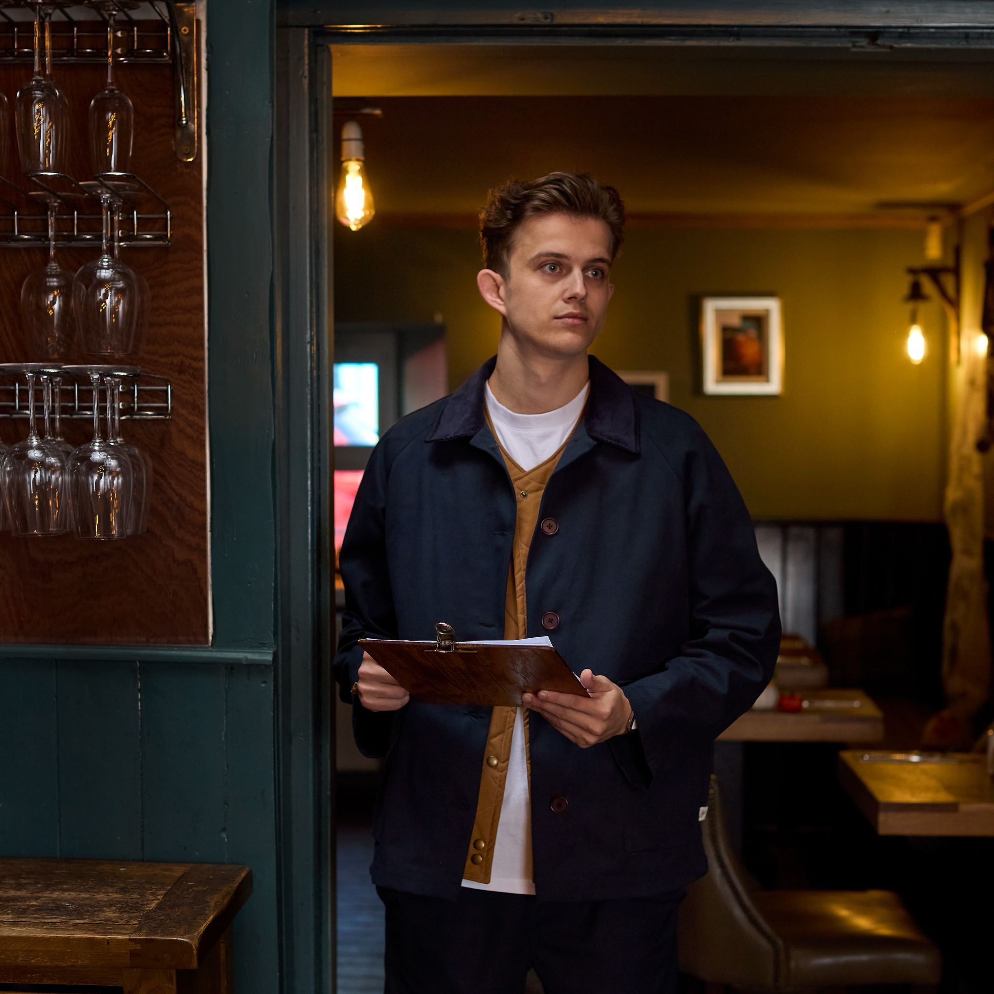 Men's Staples Barn Coat | Navy Blue