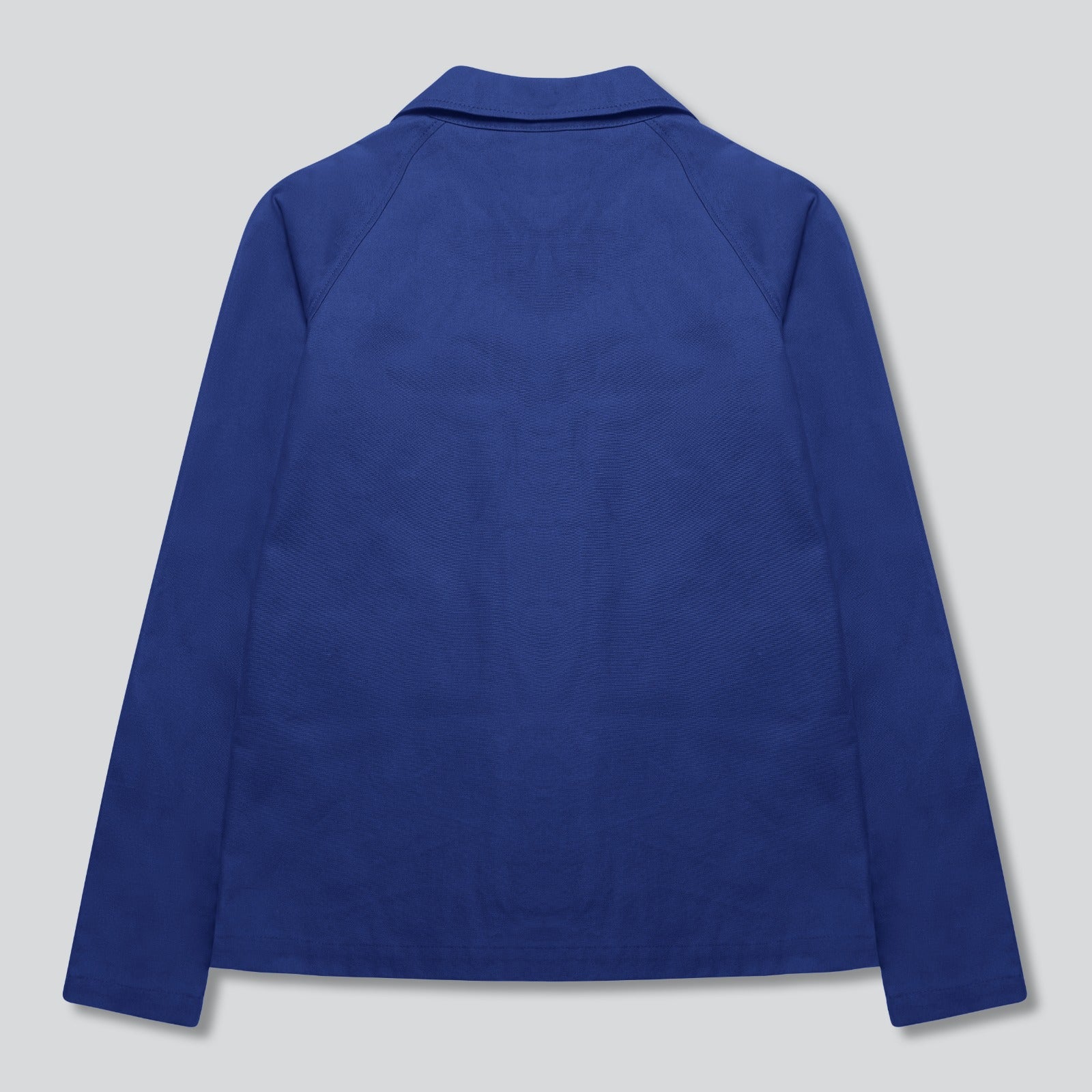 Worker blue chore coat back